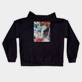 Red,Blue,white abstract cover Kids Hoodie